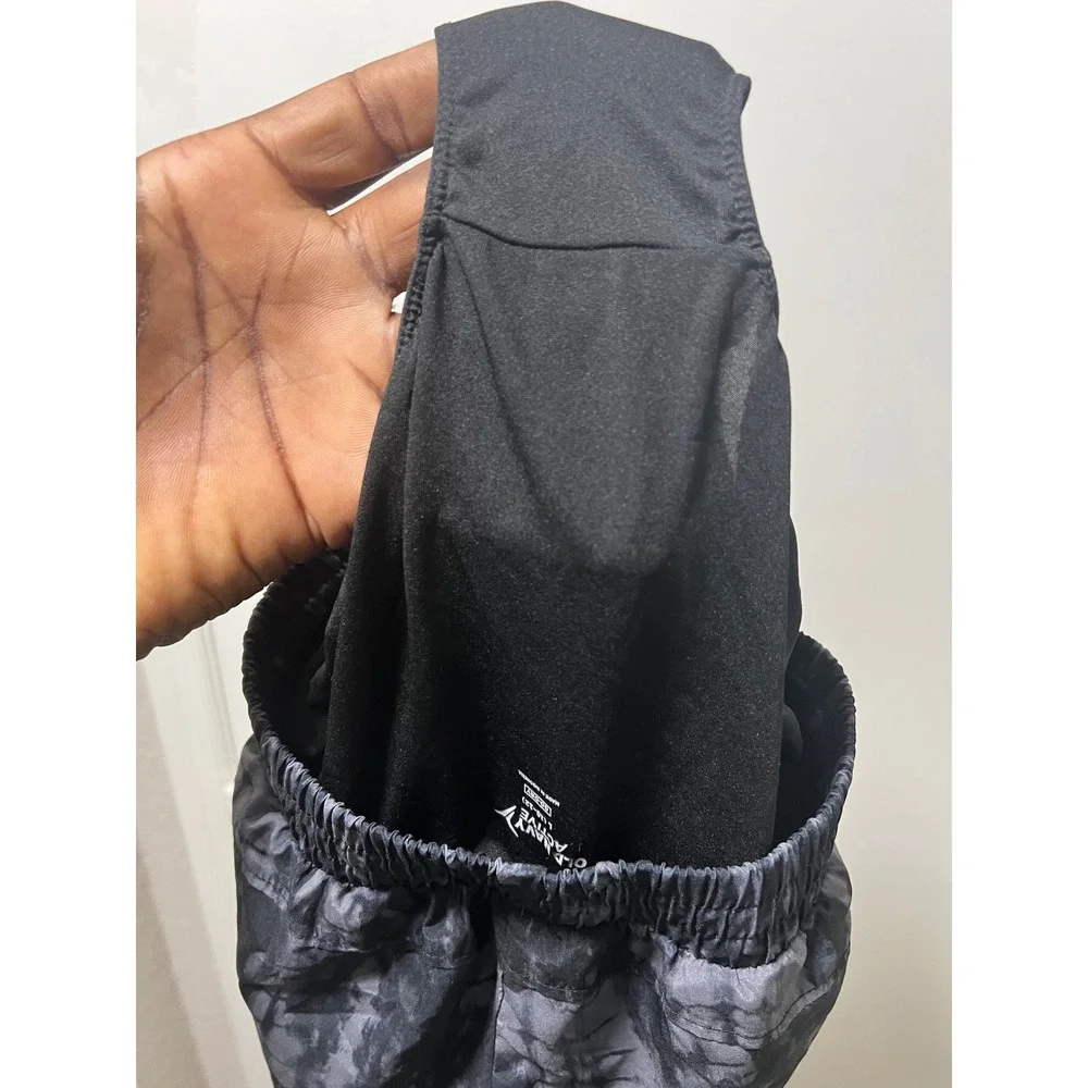 Old Navy Active Boys Go-Dry Athletic Shorts Grey Tie Dye Size L 10-12 Drawstring
